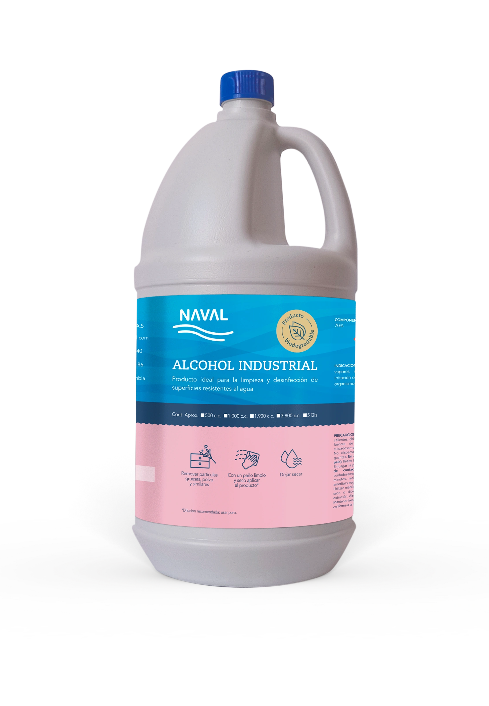 Alcohol Industrial 70% | Desinfectante eficaz para superficie